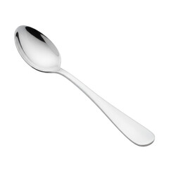 Elegant stainless steel spoon isolated on a sleek for culinary visuals