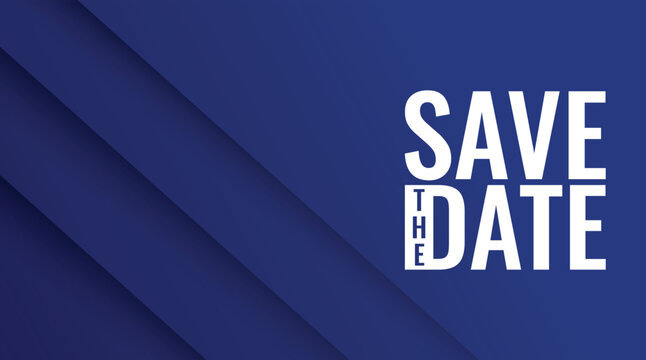 Save the date banner with Blue gradient background . Can be used for business, marketing and advertising. logo graphic design of event summit made for Technology and upcoming events.	