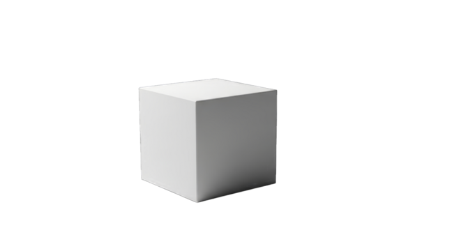 Cube isolated on transparent background