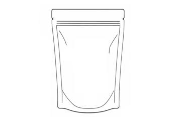 Clear stand up pouch packaging mock up template, plastic bag with zipper for product design. Fully editable vector