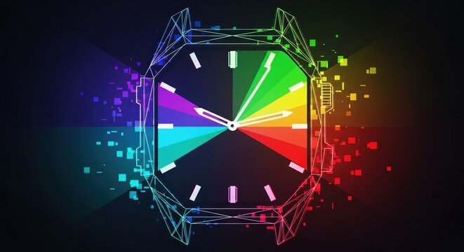 abstract colorful background with geometric shapes