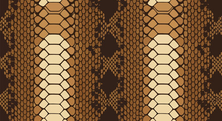 Flat vector snakeskin pattern with repeated diamond-shaped scale blocks, arranged in diagonal alignment. Solid neutral colors, no gradients, seamless pattern, modern geometric look