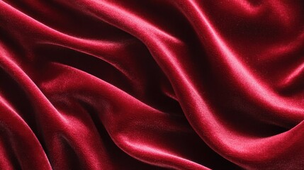 Obraz premium Soft crimson silk glistens in gentle light showcasing its rich texture and elegance.