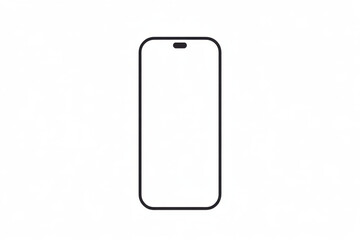High-quality image of a modern smartphone with a blank screen, perfect for app presentations or website designs.

