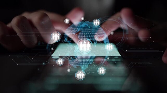 People networking, business connections, digital networking platforms, professional collaboration, and expanding opportunities through business relationship building and engagement. Muxer