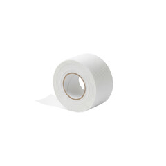 Roll of white textured medical or sports tape against a solid setting