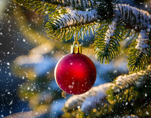 christmas tree and decorations