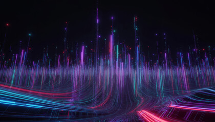 ig data technology Data science analysing artificial intelligence generative AI deep learning machine learning algorithm Neural flow network analytics innovation abstract futuristic. 3d rendering