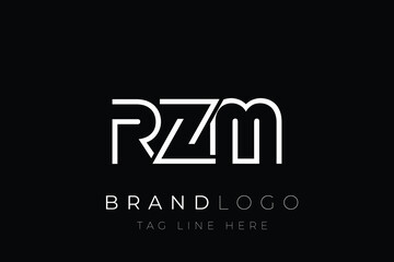 RZM abstract letter logo design. Modern Business Logo Design With Abstract Typography and Contemporary Style