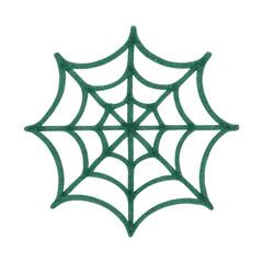 Naklejka premium PNG Intricate green spider web design.