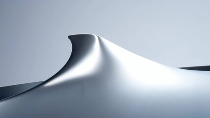 Medium shot of a sleek minimalist product with smooth curves and a polished surface highlighting simplicity and modern functionality in a clean setting.