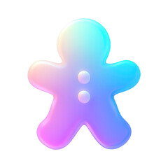 Fototapeta premium PNG Colorful gradient gingerbread silhouette