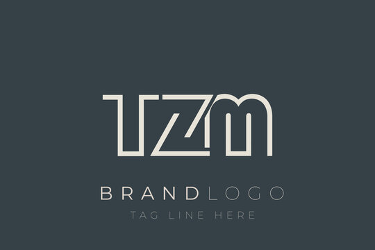 TZM abstract letter logo design. Modern Business Logo Design With Abstract Typography and Contemporary Style