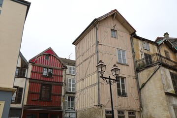 Bâtiment typique, vue de l'extérieur, ville de Bar sur Aube, département de l'Aube, France