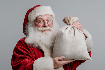 Smiling Santa with Sack