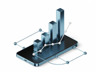 PNG 3D Smartphone Augmented Reality Chart with Transparent Virtual Hologram Technology AR and VR Interface