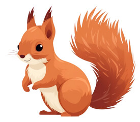 Naklejka premium PNG Red squirrel drawing rodent animal.