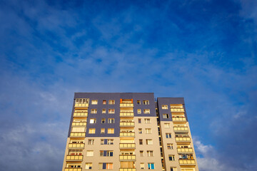 So called Wielka Pyta - Great Panel residential building in Goclaw area, subdistrict of Praga-Poludnie, Warsaw city, Poland