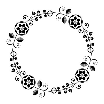 Black white square frames with flowers .
Graphic design with regular shapes as tenplate, or tile.
