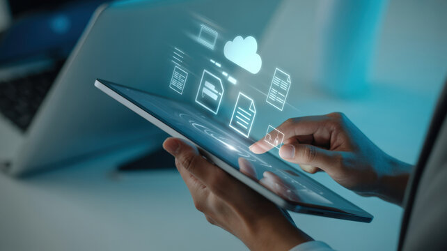 Document Management System DMS interface display enterprise resource planning ERP dashboard digital workflow sharing platform asset content management online backup files