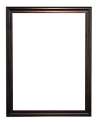 old vertical black narrow picture frame cutout