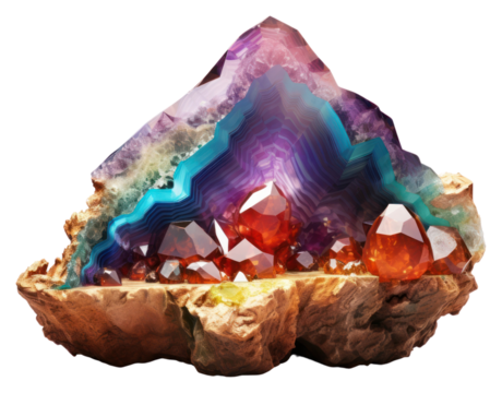 PNG Crystal geode gemstone mineral jewelry.