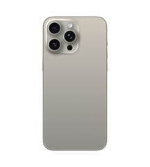 iPhone 15 Pro Max Natural Titanium back view