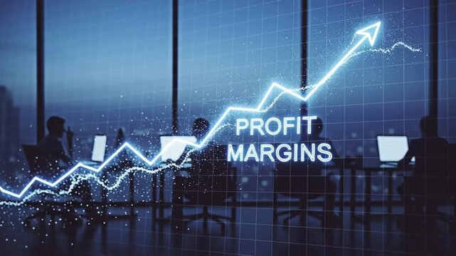 Increasing Profit Margins for the concept of business success and market growth.