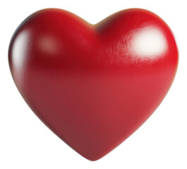 Fototapeta premium PNG 3D heart icon symbol red illustration.