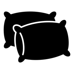 Pillows, sleep glyph solid icon