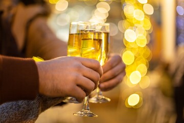 Happy christmas or new year Party Champagne