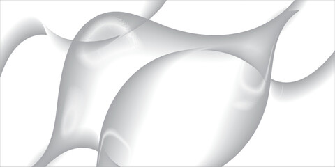 Geometric composition made of curved elements, 3d illustration