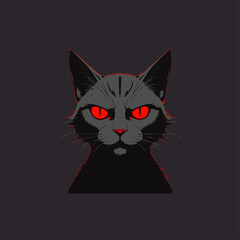 Cat icon flat vector design.