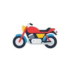 Classic Styled Motorcycle in Retro Design Illustration