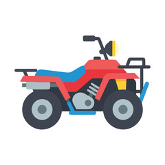 Colorful Atv Illustration with Red and Blue Design Elements