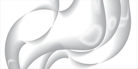 Geometric composition made of curved elements, 3d illustration