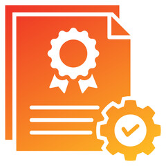 Standard Work Glyph Gradient Icon