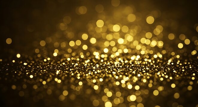 Shimmering gold bokeh lights background adds a touch of elegance and festive sparkle golden radiance