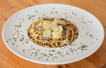 Delicious Truffle Pasta with Parmesan Shavings