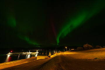 Aurora Borealis on island of Hrisey in Iceland © Gestur