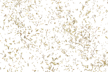 Dry thyme pile flying, isolated on white background, clipping path