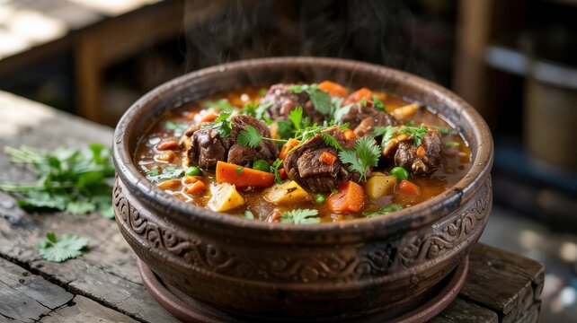 The national dish of Afghan cuisine. 
Lamb "chinaki".