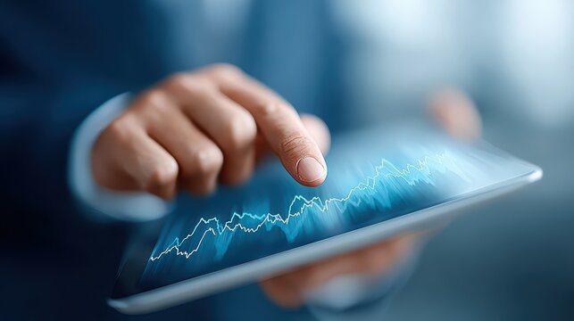 Financial Data on Tablet | Business & Stock Market Analysis, Finance, Technology