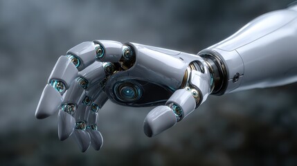 Robotic Hand Technology - Future Tech, AI Stock Photo, Design, Healthcare