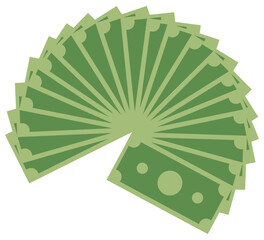 Vector dollar sign isolated on white background.