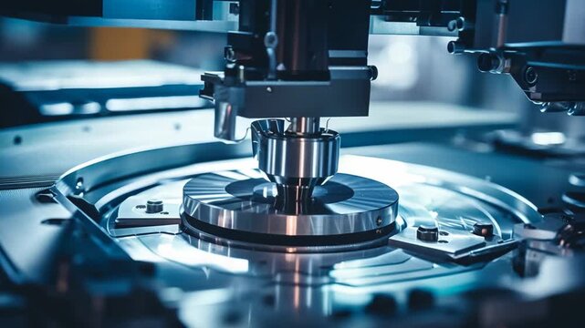 Precision industrial machine with metal components for manufacturing