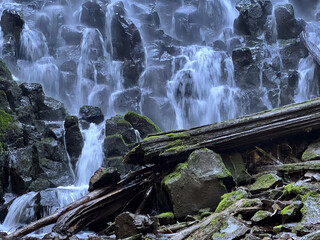 Waterfall Over Rocks