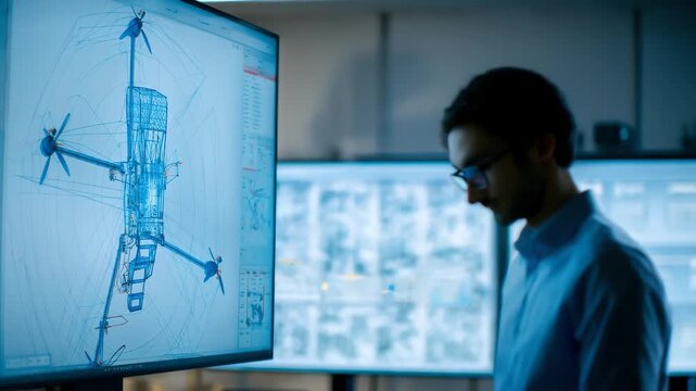 Medium shot of a professional analyzing a digital checklist on a computer screen to ensure prepress quality control and file accuracy before printing.