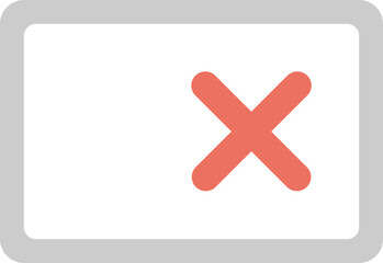 Obraz premium Simple Red Close Button