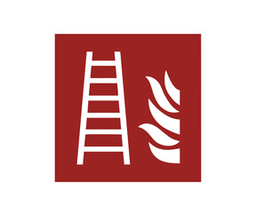 Fire Ladder ISO 7010 – F003 sign. Fire fighting equipment signal pictogram vector design and illustration.
